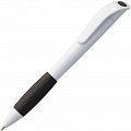 Ручка пластиковая шариковая Grip, белая с черным