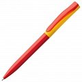 Ручка пластиковая шариковая Pin Special, красно-желтая