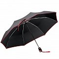 Складной зонт Drizzle, черный с красным