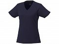 Модная женская футболка Amery  с коротким рукавом и V-образным вырезом, темно-синий, M
