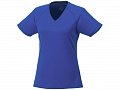 Модная женская футболка Amery  с коротким рукавом и V-образным вырезом, синий, L
