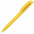 Ручка пластиковая шариковая Clear Solid, желтая