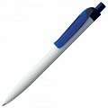 Ручка пластиковая шариковая Prodir QS01 PMT-T, бело-синяя