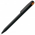 Ручка пластиковая шариковая Prodir DS1 TMM Dot, черная с оранжевым
