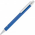 Ручка металлическая шариковая Button Up, синяя с белым