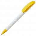 Ручка пластиковая шариковая Prodir DS3 TPP Special, белая с желтым