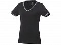 Женская футболка Elbert с коротким рукавом, черный/серый меланж/белый, S