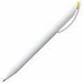 Ручка пластиковая шариковая Prodir DS3 TMM-X, белая с желтым