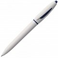 Ручка пластиковая шариковая S! (Си), белая с темно-синим