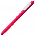 Ручка пластиковая шариковая Slider, розовая с белым