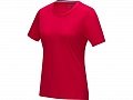Женская футболка Azurite с коротким рукавом, изготовленная из натуральных материалов, красный, XS