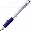 Ручка пластиковая шариковая Grip, белая с синим