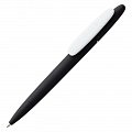 Ручка пластиковая шариковая Prodir DS5 TRR-P Soft Touch, черная с белым