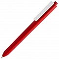 Ручка пластиковая шариковая Pigra P03 Mat, красная с белым