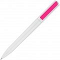 Ручка пластиковая шариковая Split White Neon, белая с розовым