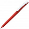 Ручка пластиковая шариковая Pin Soft Touch, красная