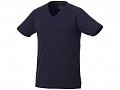 Модная мужская футболка Amery с коротким рукавом и V-образным вырезом, темно-синий, 3XL
