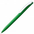 Ручка пластиковая шариковая Pin Soft Touch, зеленая