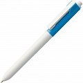 Ручка пластиковая шариковая Hint Special, белая с голубым
