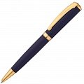 Ручка металлическая шариковая Forza, синяя с золотистым