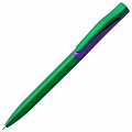 Ручка пластиковая шариковая Pin Fashion, зелено-фиолетовый металлик