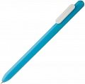 Ручка пластиковая шариковая Slider, голубая с белым