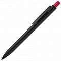 Ручка металлическая шариковая Chromatic, черная с красным