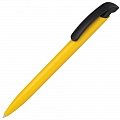 Ручка пластиковая шариковая Clear Solid, желтая с черным