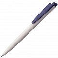 Ручка пластиковая шариковая Senator Dart Polished, бело-синяя