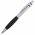 Ручка металлическая шариковая Boomer, с черными элементами