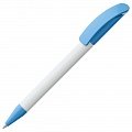 Ручка пластиковая шариковая Prodir DS3 TPP Special, белая с голубым