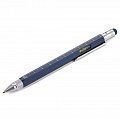 Ручка металлическая шариковая Construction, мультиинструмент, синяя