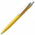Ручка пластиковая шариковая Prodir QS01 PMP-P, желтая с белым