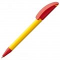Ручка пластиковая шариковая Prodir DS3 TPP Special, желтая с красным