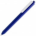 Ручка пластиковая шариковая Pigra P03 Mat, темно-синяя с белым