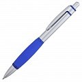 Ручка металлическая шариковая Boomer, с синими элементами