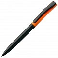 Ручка пластиковая шариковая Pin Special, черно-оранжевая