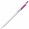 Ручка пластиковая шариковая Bolide, белая с розовым