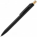 Ручка металлическая шариковая Chromatic, черная с золотистым