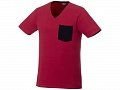 Мужская футболка Gully с коротким рукавом и кармашком, темно-красный/темно-синий, 2XL
