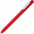 Ручка пластиковая шариковая Slider Soft Touch, красная с белым