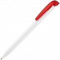 Ручка пластиковая шариковая Favorite, белая с красным