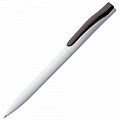 Ручка пластиковая шариковая Pin, белая с черным