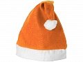 Новогодняя шапка, оранжевый/белый, d17х38